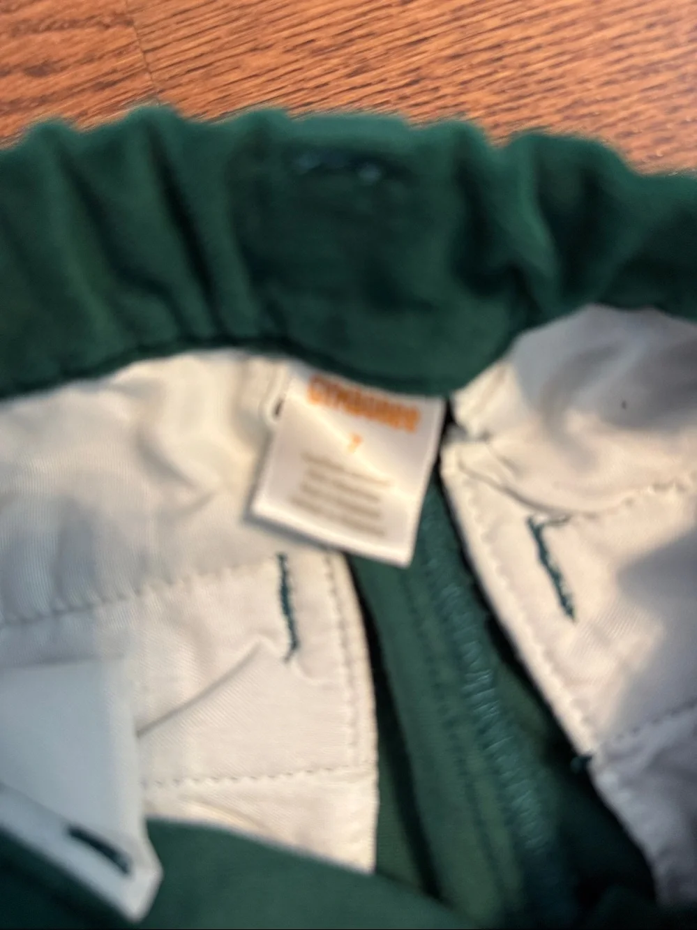 Size 7 boys green velvet dress pants from Gymboree.
